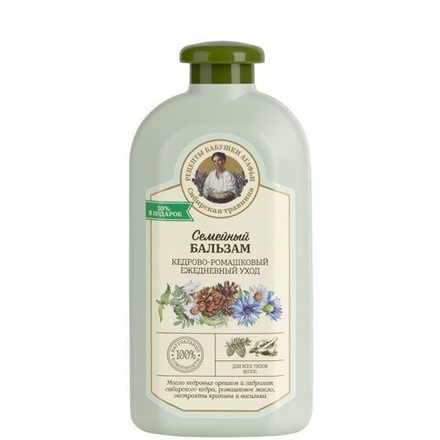 Рецепты Бабушки Агафьи бальзам для всех типов волос ежедневный уход кедрово ромашковый семейный 500