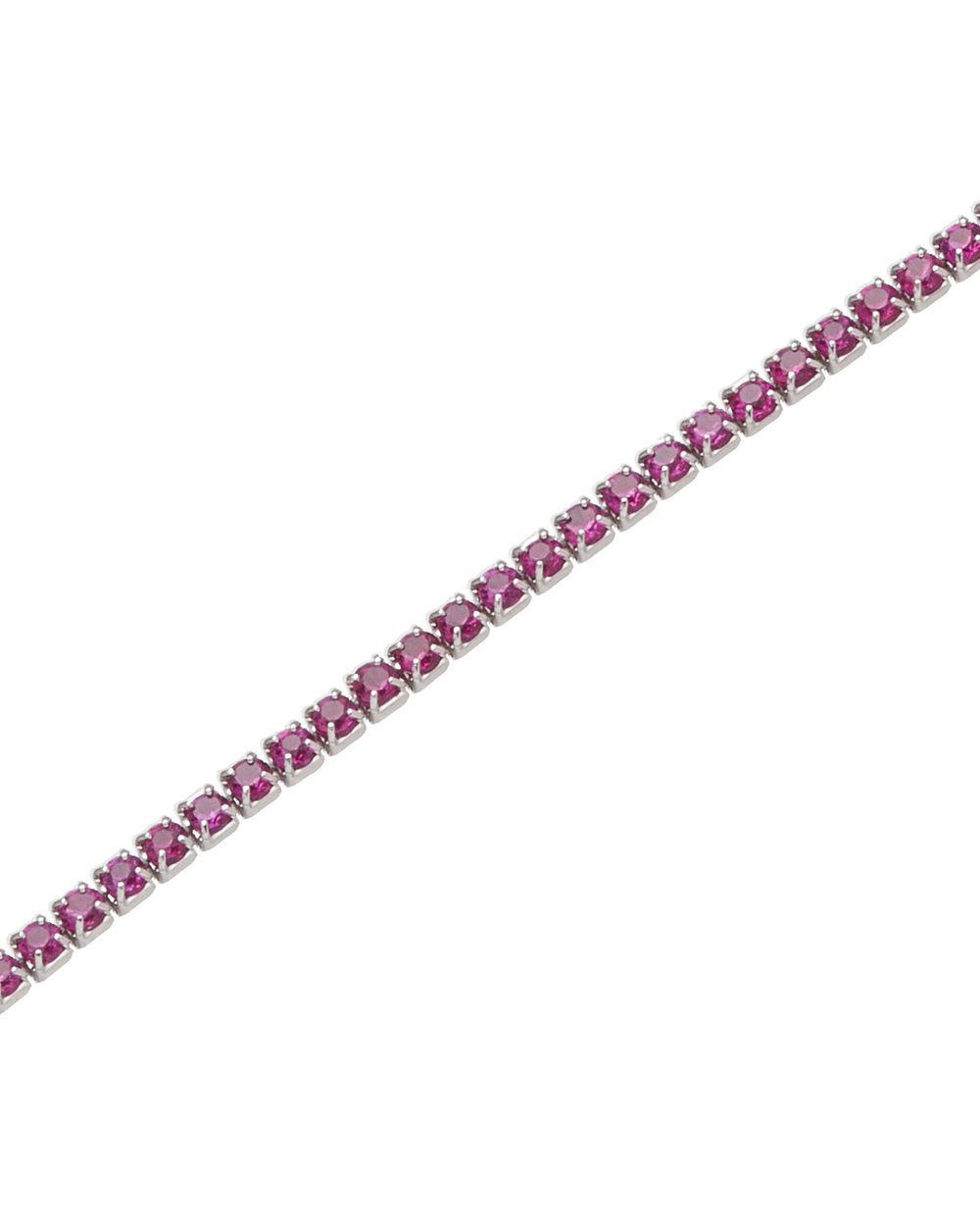 браслет-теннисный, мелкие розовые камни