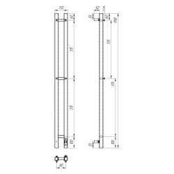 Полотенцесушитель электрический Point Гермес PN13812W П3 80x1200 диммер справа, белый