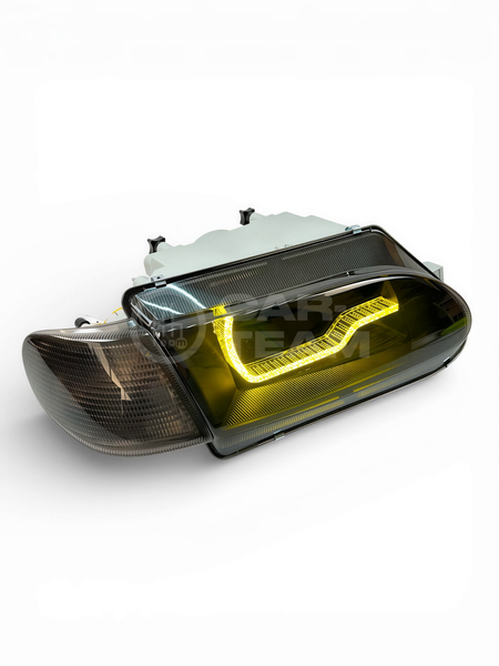 Фары ВАЗ 2113, 2114, 2115 передние в стиле AUDI Black Crystal, тонированные поворотники