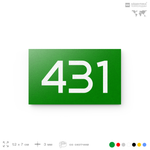 Номер на дверь 431, табличка на дверь для офиса, квартиры, кабинета, аудитории, склада, зеленая 120х70 мм, Айдентика Технолоджи