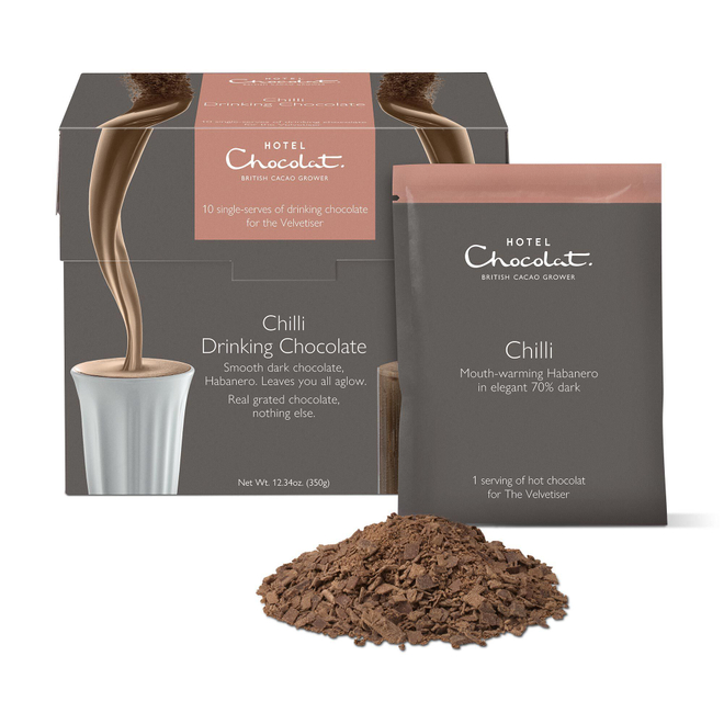 Hotel Chocolat Темный горячий шоколад с перцем Чили Chilli Dark Hot Chocolate (10 саше)