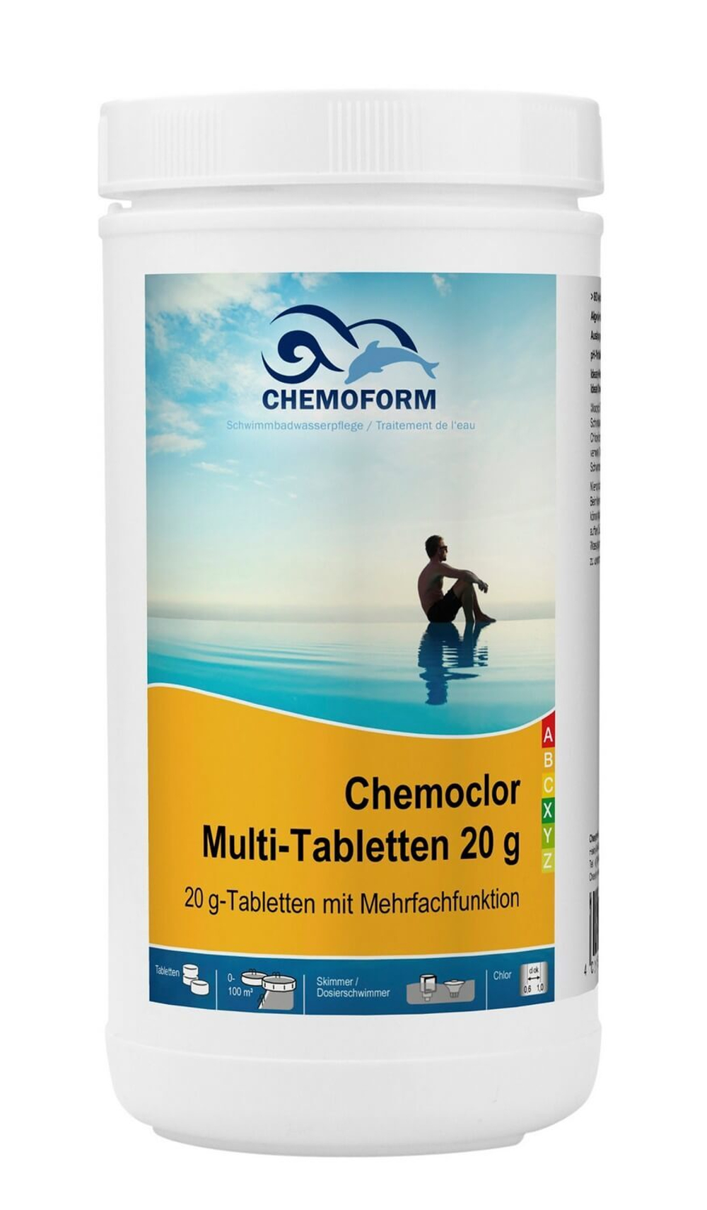 Мульти-таблетки медленнорастворимые по 20 г Chemoform "Всё-в-одном" для воды бассейна, 1 кг (0508001)