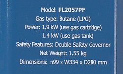 Газовая плита NaMilux PL2057PF + переходник