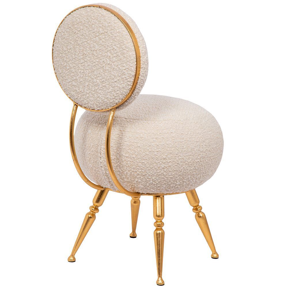 Банкетка Форте Золото Букле Белый