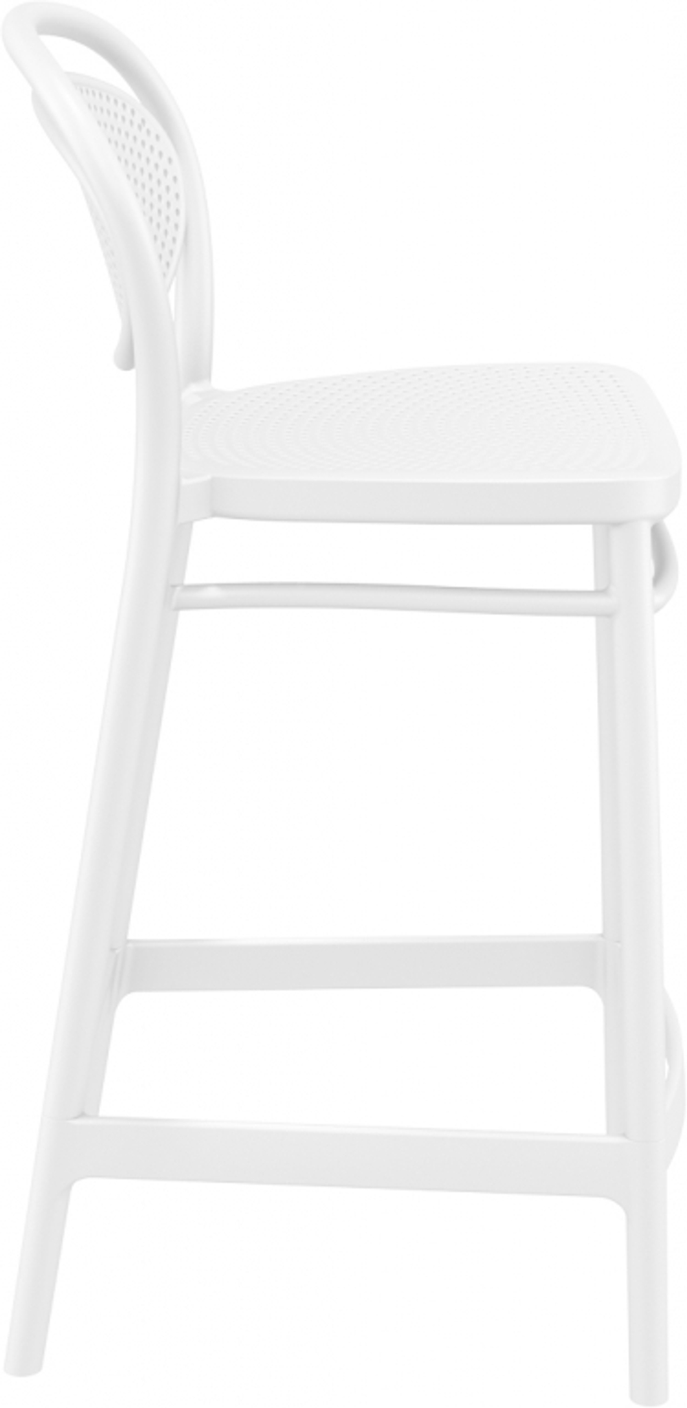 Стул пластиковый полубарный Siesta Contract Marcel Bar 65, белый