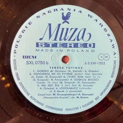 Винтажная виниловая пластинка LP Teresa Tutinas Gorzko Mi (Польша 1971)