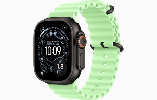 Умные часы Apple Watch Ultra 3, 49 мм, Black Titanium Neon Green Ocean Band