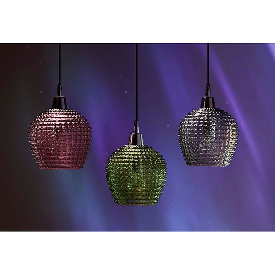 Светильник подвесной каскадный aurora, 65х18 см, сливовый/зеленый/серый