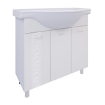 Тумба под раковину, 3 двери, 800, коллекция (Афина, Сersanit Erica, Основной, Белый снег, Молочный глянец)