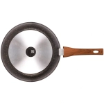 Сковорода 26*6,5см со съемной ручкой и стекл. крышкой «Granit ultra» (black-gold) сгбг263а