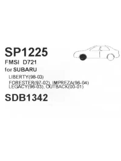 Колодки тормозные SUBARU Forester (97-02),Legacy (96-03),Outback (00-03) передние (4шт.) SANGSIN