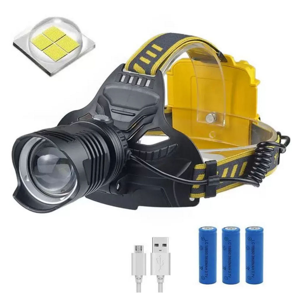 Фонарь Огонь HТ-3077-P90 налобный яркий 200W