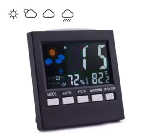 Метеостанция с цветным ЖК-дисплеем Termometro - термометр, гигрометр, часы, будильник