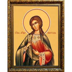 Анатолия Римская мученица. Икона на холсте.