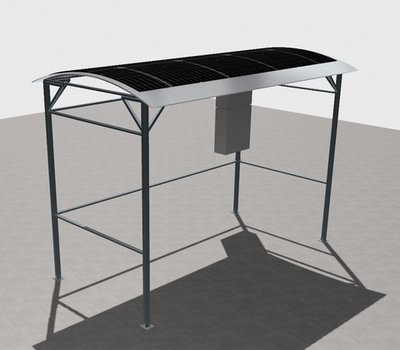 Навес с солнечными батареями на 5 автоматов