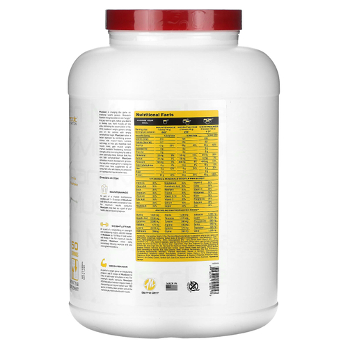 Metabolic Nutrition, MuscLean, средство для набора мышечной массы, ванильный молочный коктейль, 5 фунтов