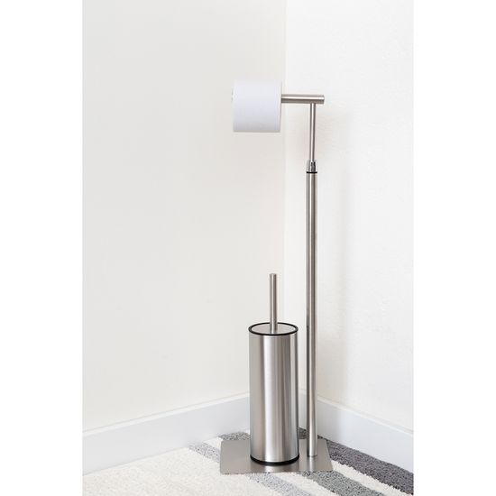 Держатель для туалетной бумаги с ершиком iver, матовый хром