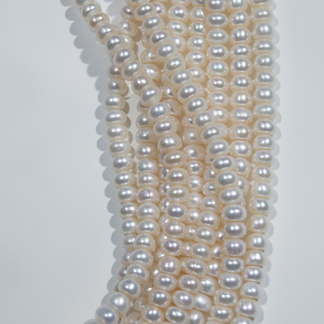 Жемчуг культивированный "Кукуруза" A++ Grade, белый, 6,3*4,3мм