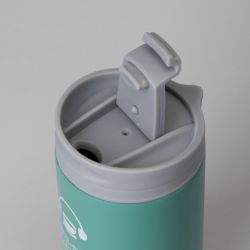 ТЕРМОКРУЖКА AGNESS "HAPPINESS" 450МЛ, КОЛБА НЕРЖ.СТАЛЬ 18/10