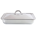 Противень 60*40*7см нерж с крышкой