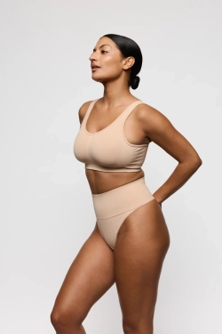 PRIMADONNA Nudda Корректирующие трусы-стринги, кофейный