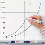 Маркер стираемый для белой доски СИНИЙ, STAFF "Manager", 5 мм, с клипом, 151492