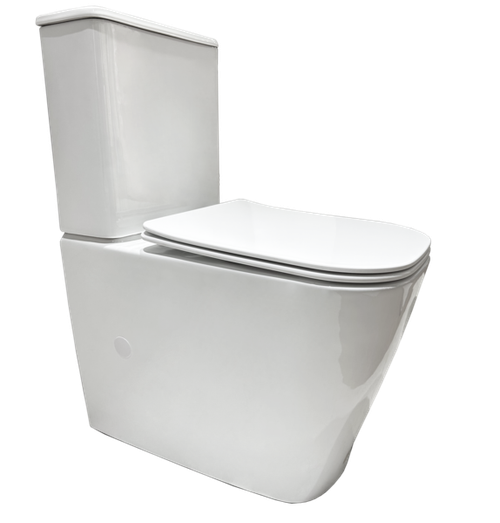 Унитаз-компакт безободковый WAVE ALEO Tornado1.0, гор,ниж,2-кн.арм, дюро,м/л,быстр,БЕЛЫЙ глянец NEW