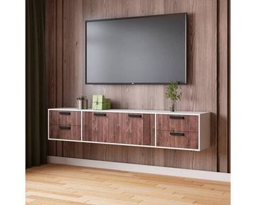 Тумба-ТВ ПАРУС-12 белый / дуб палермо бруно