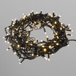 ULD-F90PRO S10M-100-TBK WW Гирлянда светодиодная. 10м. без вилки. С эффектом мерцания. Соединяемая. 100 светодиодов. Теплый белый свет 2700K. IP67. Провод черный. ТМ Uniel