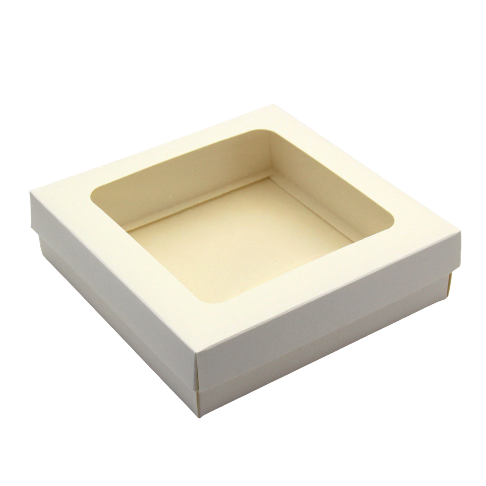 Коробка для клубники в шоколаде (белая) 150/150/40мм