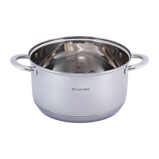 Кастрюля 6 л. из нержавеющей стали Kamille KM-5774