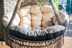 Подвесное кресло качели CARTAGENA светло-коричневое