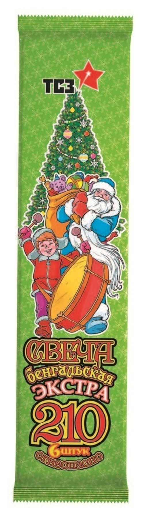 Бенгальские свечи 210 Экстра ТР159,  200/6, упак