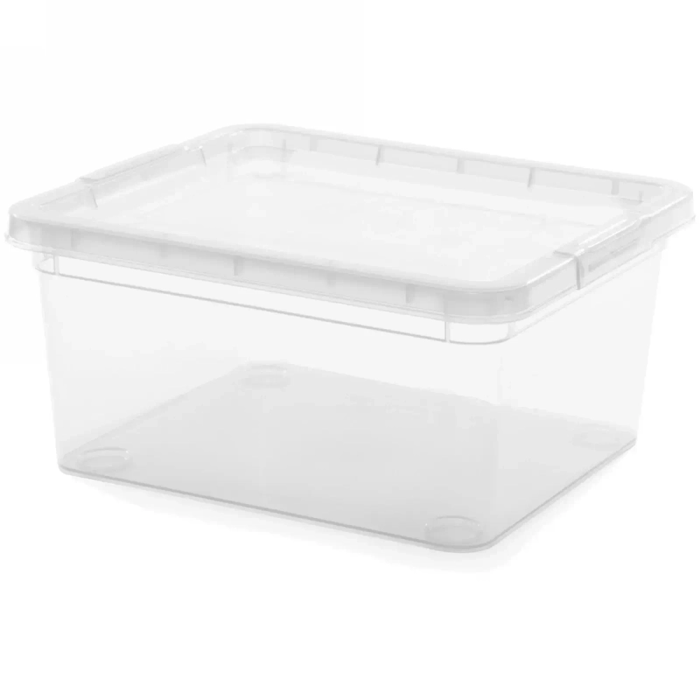 Контейнер универсальный с крышкой для хранения мелочей, прозрачный, 19*16*9см. 1,9л✦
