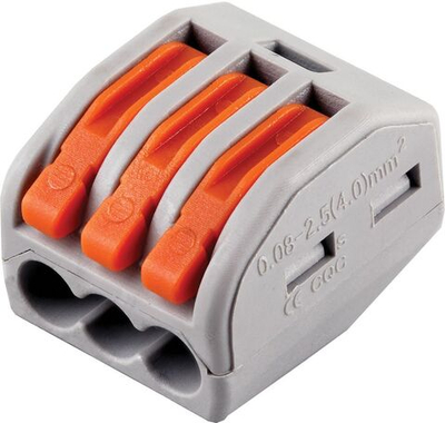 LD222-413 (5 шт) Строительно-монтажные клеммы 3-проводные