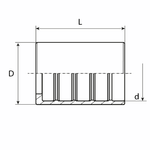 Муфта DN 10 2SS PTFE