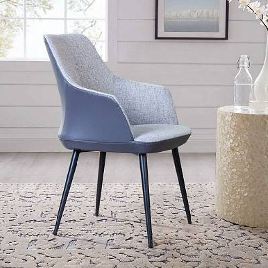 Стул с подлокотниками Frank, рогожка комби серый