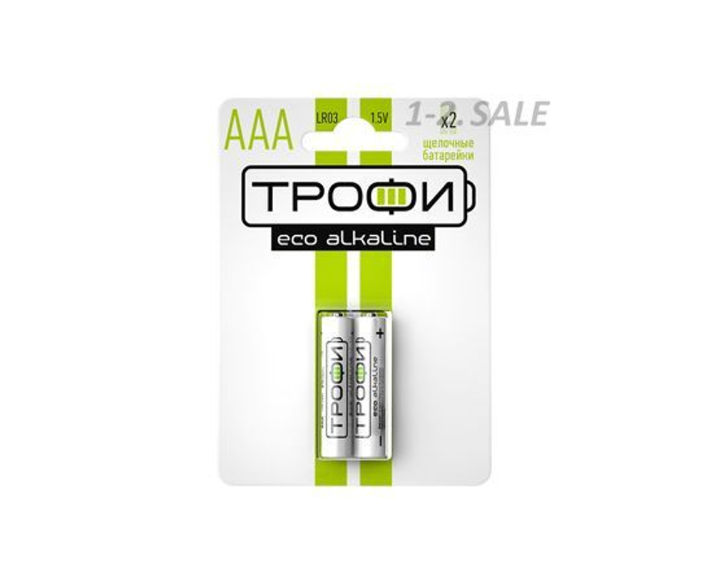 Элемент питания ТРОФИ ECO ENERGY LR03/286 BL2