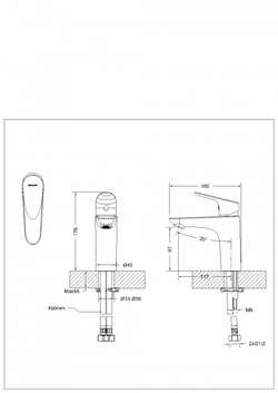 Смеситель для умывальника Bravat Drop