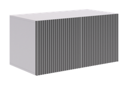 "Зефир" Антресоль двухдверная 118.01 (Белое дерево/Серый (эмаль))