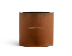 Кашпо TREEZ Effectory - серия Corten Steel - Циллиндр - Кортеновская сталь-Бархатистая окись