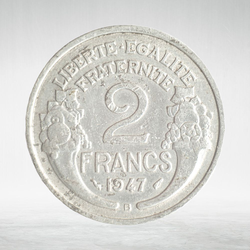 France, 2 Francs 1947 - Light Type, VF