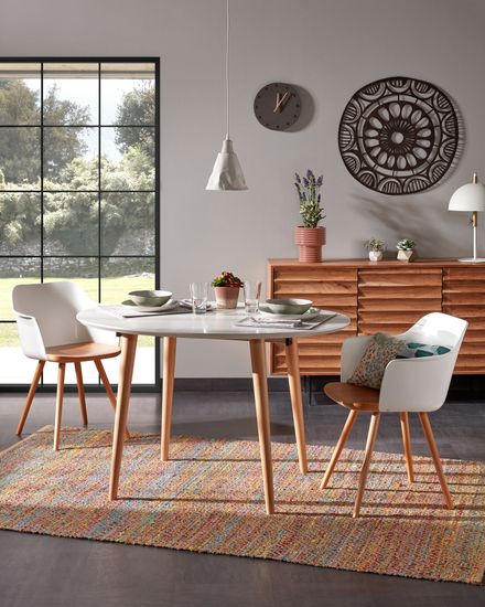 Стол раскладной Oakland белый овальный