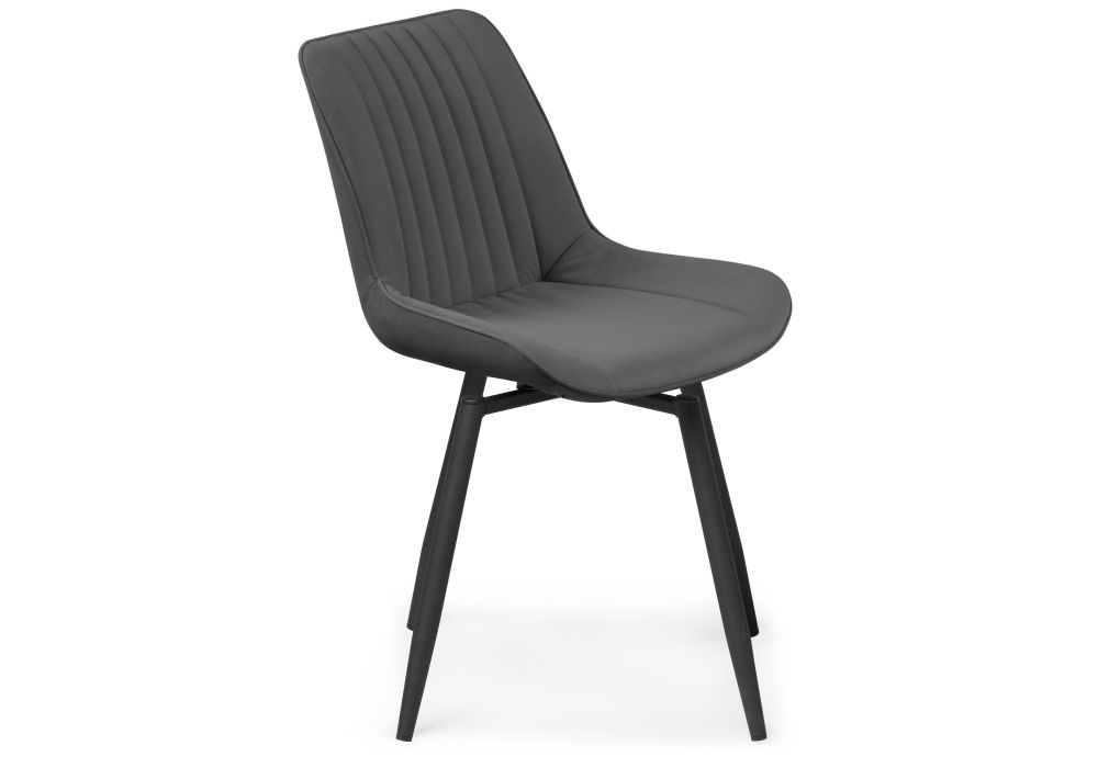 Стул на металлокаркасе Седа К крутящийся темно-серый / черный