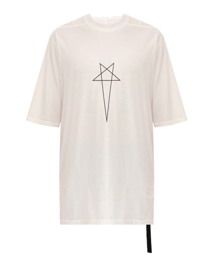 RICK OWENS DRKSHDW ФУТБОЛКА БЕЛАЯ LIDO JUMBO