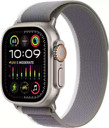 Умные часы Apple Watch Ultra 2 49 мм Titanium Case GPS + Cellular, Green Gray Trail Loop M/L