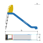 Горка h 1550, скат пластик Romana 110.24.01
