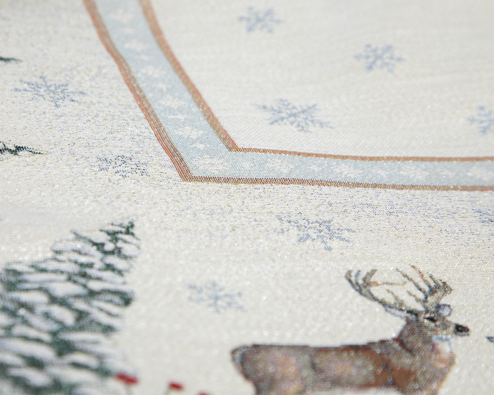 Скатерть-наперон 100х100см Mix&Match Home Бэмби бежевая