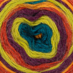 Пряжа "Mohair Dream" 00091 Бирюзовый/бордовый/коричневый/оранжевый/салатовый